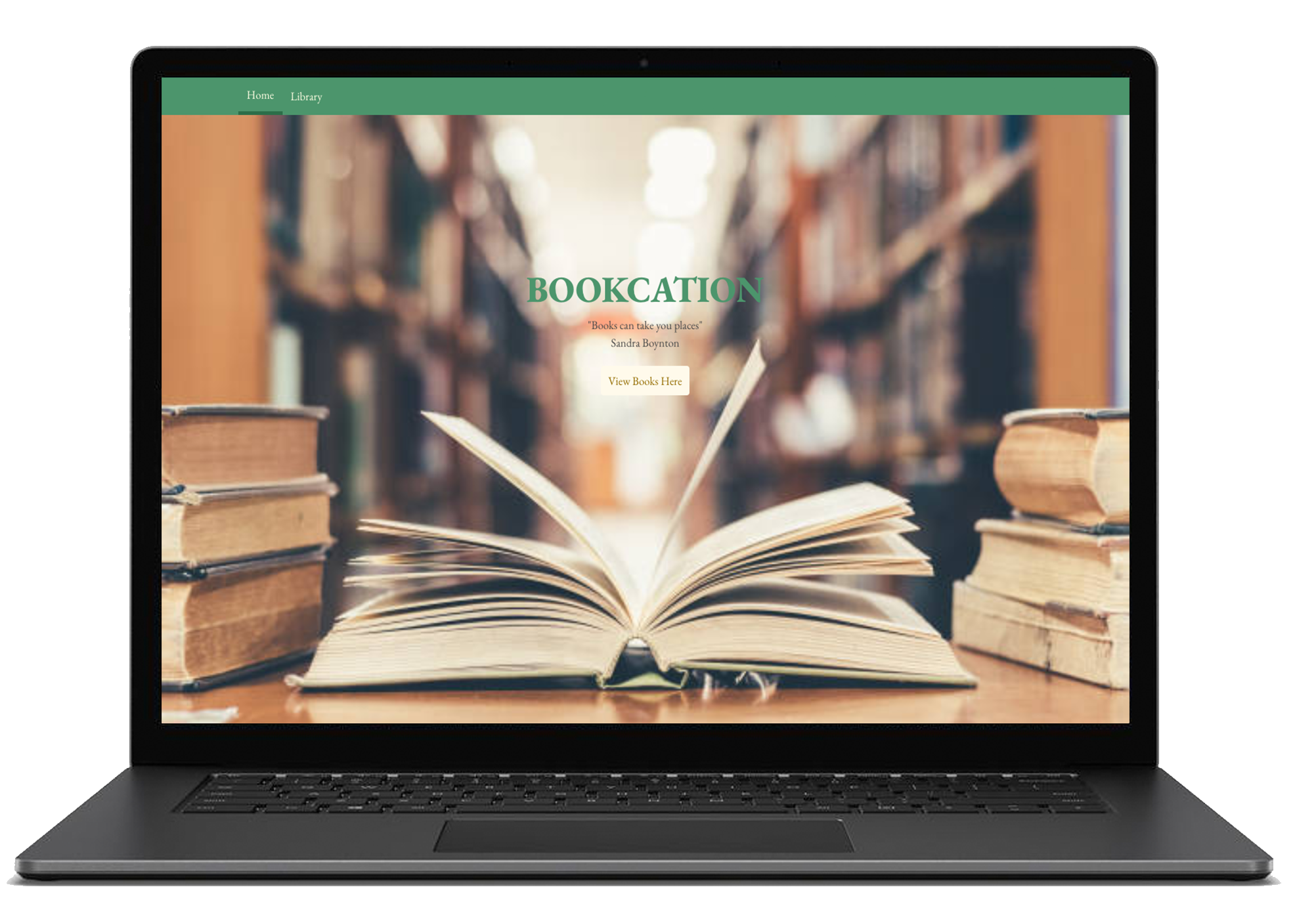 bookcation image on laptop